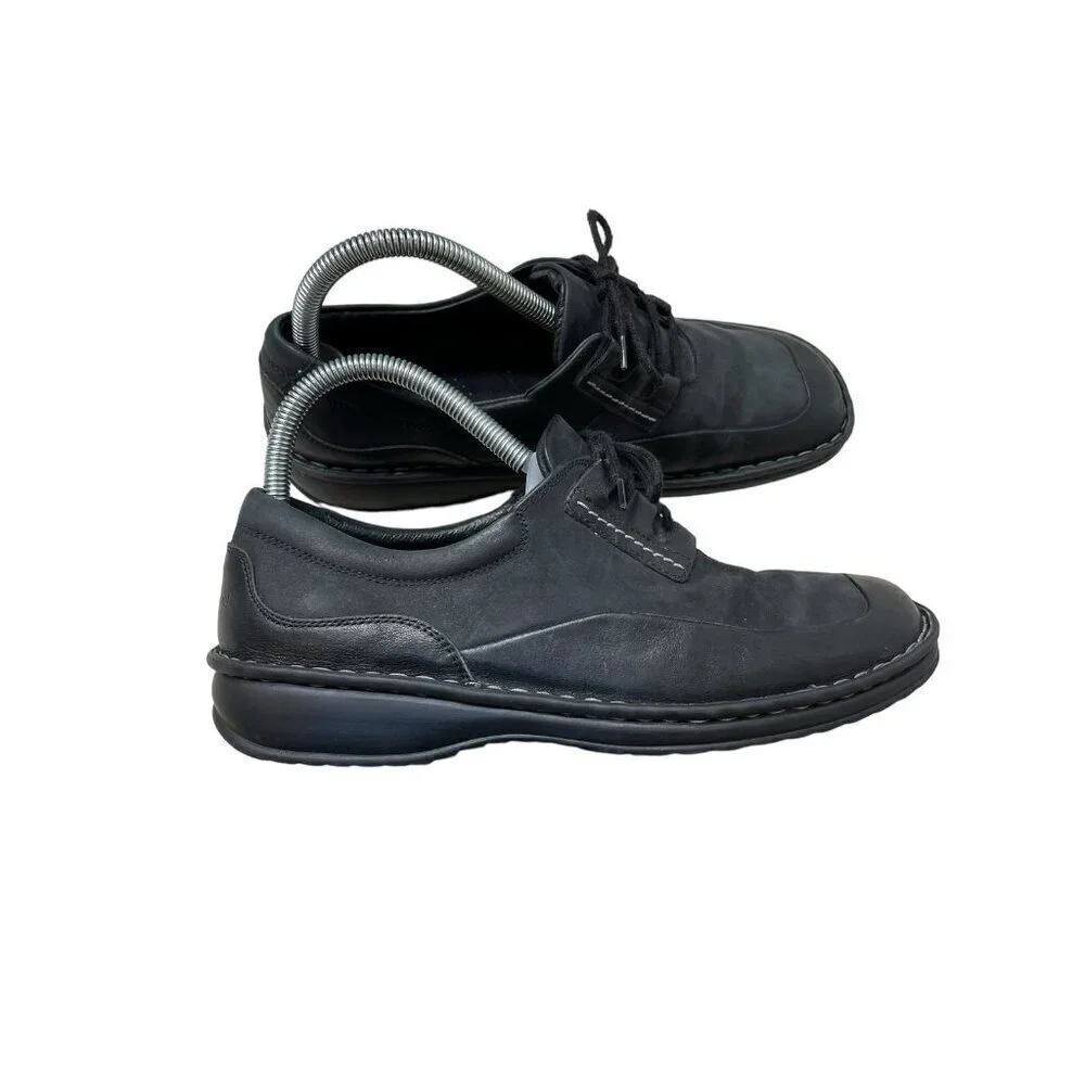 Josef Seibel Black Leather Oxford The European Comfort Shoe Men’s 40 US 7